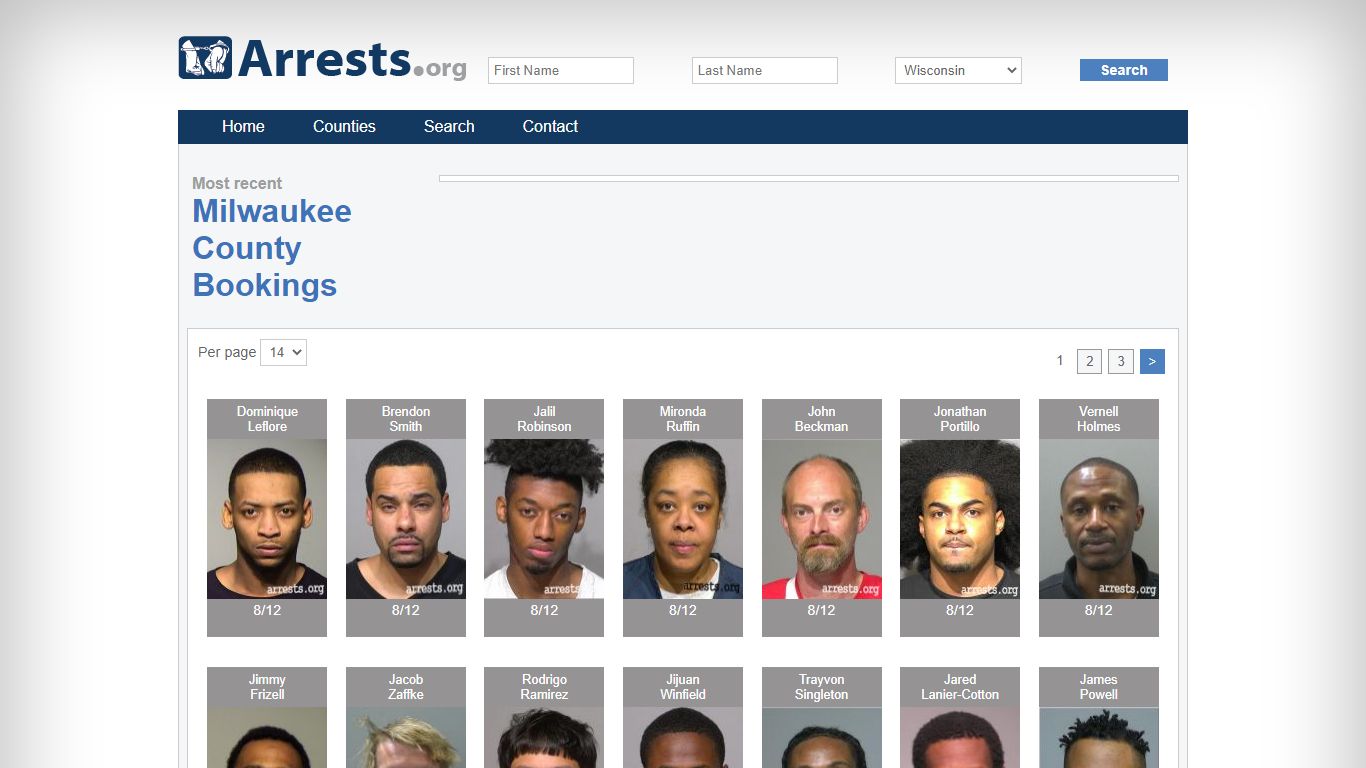 Milwaukee County Arrests and Inmate Search